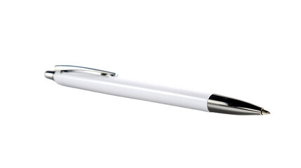 A stylish white pen isolated on transparent background, ideal for everyday use