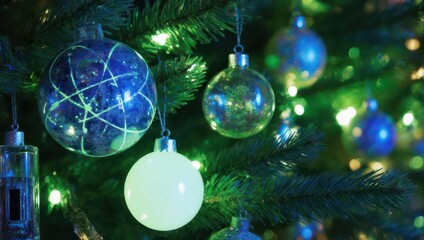 Christmas Tree Ornaments - Festive Holiday Decorations in Detail.
