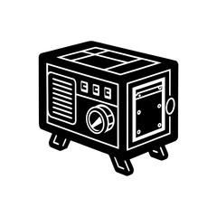 Obraz premium Portable generator icon providing emergency power graphic art