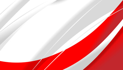 Dynamic red and white abstract vector background with smooth curved lines and a soft gradient. Perfect for corporate banners, flyers, and presentations.