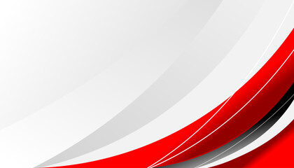 Abstract red and white wave background vector with smooth curved lines and modern gradient design. Clean and elegant layout suitable for posters, business,  banners, flyers, or web templates.