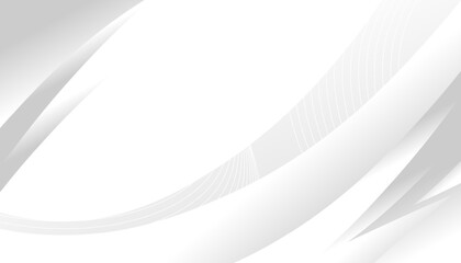 Elegant white abstract vector background with smooth curved lines and soft gradients. Perfect for corporate presentation templates, website banners, technology flyers, Clean and professional vector 