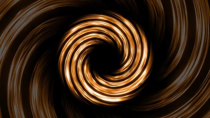Glowing neon gold vortex spiral energy swirl abstract sci-fi hyperspace tunnel digital background - Powered by Adobe