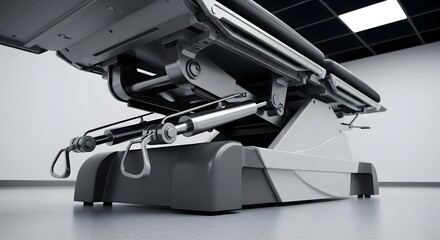 Naklejka premium Advanced Robotic Surgical Table Mechanism in Modern Operating Room Setting