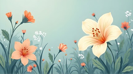 floral background with flowers