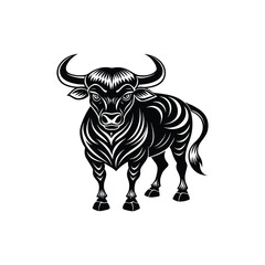 bull, silhouette, taurus, cow, cattle, animal, farm, ranch, wild, wildlife, aggressive, charge, charging, attack, danger, power, powerful