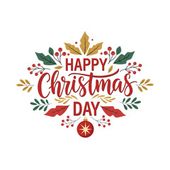 Happy Christmas Day Hand‑Lettered Holiday Design