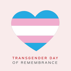 Transgender Day of Remembrance Heart Flag Symbol