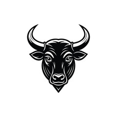 Bull head silhouette, bull head logo