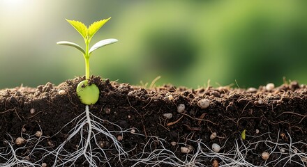 Sprout Emerging: A Seedling's Journey from Soil to Sunlight
