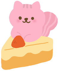 squirrel with a piece of cake