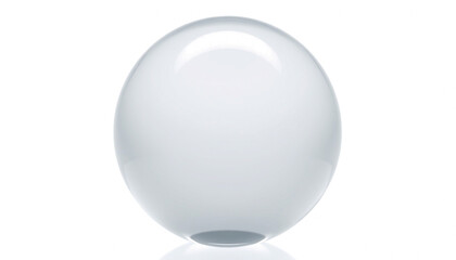 clear crystal orb sphere, glossy surface, soft refraction, minimal light reflection, mystical elegant style, isolated transparent background.