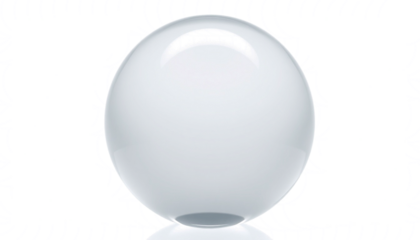 clear crystal orb sphere, glossy surface, soft refraction, minimal light reflection, mystical elegant style, isolated transparent background.