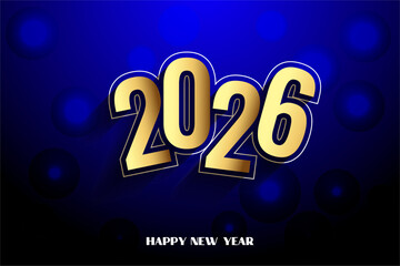 Golden 2026 Happy New Year Celebration Background Design