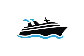Naklejka premium Cruise ship icon
