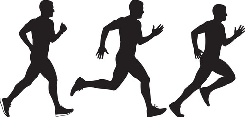 Runner silhouettes set