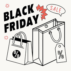 Vector Art Style Black Friday Design Clean Vector
