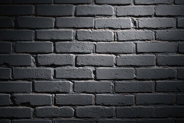 Obraz premium Dark gray brick wall with spotlight