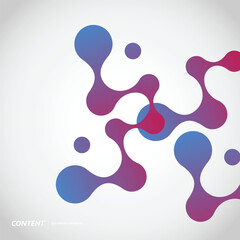 Flow and Structure Modern Template with Rounded Symmetry Digital Interfaces. Vector illustration