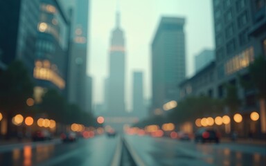 Blurred Modern Buildings with Vintage Filter. High quality