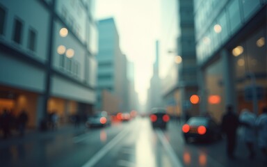 Blurred Modern Buildings with Vintage Filter. High quality