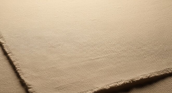Beige linen fabric texture close up background shot