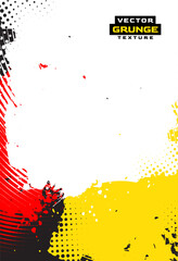 Red Black Yellow paint grungy texture backdrop