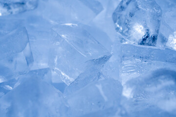 Pieces of crushed ice background close up