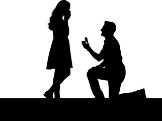 Couple Silhouette Logo Illustration