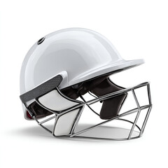 Fototapeta premium Cricket Helmet Close Up View Isolated on White Background