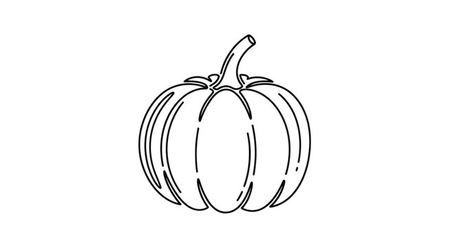 Pumpkin outline drawing simple versatile