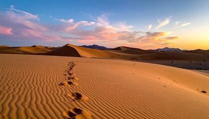 砂漠 砂丘 足跡 夜空 星空 星 夜 山脈 広大 乾燥 月光 夜景 旅 冒険 孤独 静寂 神秘的 自然 アウトドア トレッキング