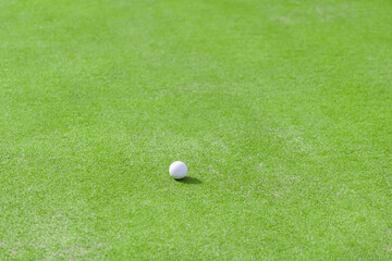 芝生が綺麗なゴルフ場のグリーン