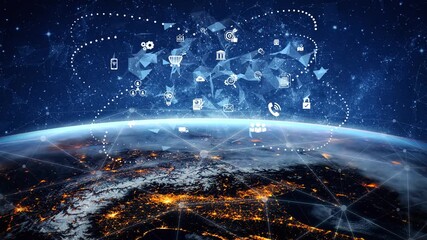 Digital business ecosystem integrating multiple business, ecosystem, and technology elements in a seamless digital network Marrow - Powered by Adobe