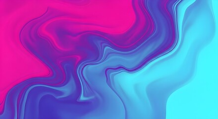 Pink and Blue Fluid Abstract Art