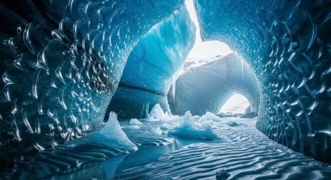 Ice Cave Exploration - A Glimpse into a Frozen World.