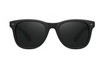 Black classic sunglasses protecting eyes from sun