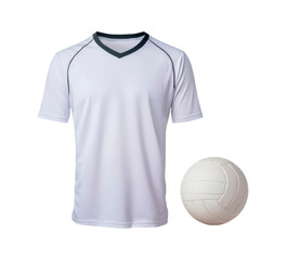 Athletic apparel and volleyball for sports enthusiasts on transparent background