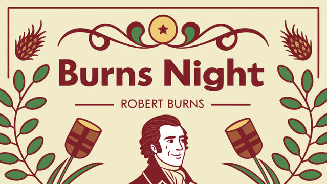 Burns Night Celebration with Robert Burns Portrait