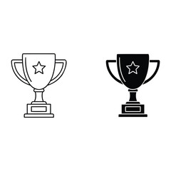 Golden Victory: A captivating image presents a pair of gold-toned trophies with a star, embodying triumph and recognition. It's a symbolic representation of success and achievement.