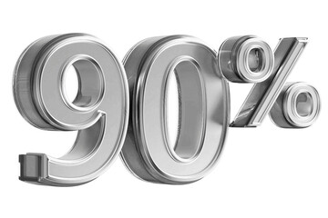 Ninety Percent Metallic Illustration for Sales and Discounts