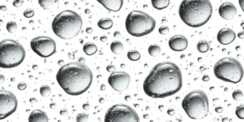 Close-up image of water droplets on a dark surface, creating a wet and reflective texture effect