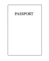 Blank Passport Cover Outline abstract background