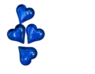 Firefly_Realistic soccer ball on a grassy field - Firefly_Three glossy blue hearts in various styles