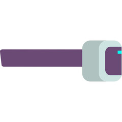 Purple and Gray Abstract Shape with Teal Accent Isolated on White Background Minimalist Geometric Design