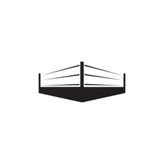 Simple Boxing Ring Icon | Minimal Fight Arena Vector | Sports Symbol Illustration
