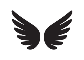 Obraz premium Wing icon, Wing solid vector