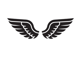 Obraz premium Wing icon, Wing solid vector
