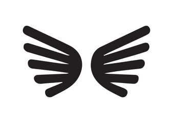 Obraz premium Wing icon, Wing solid vector
