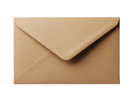 Brown envelope transparent background cutout png